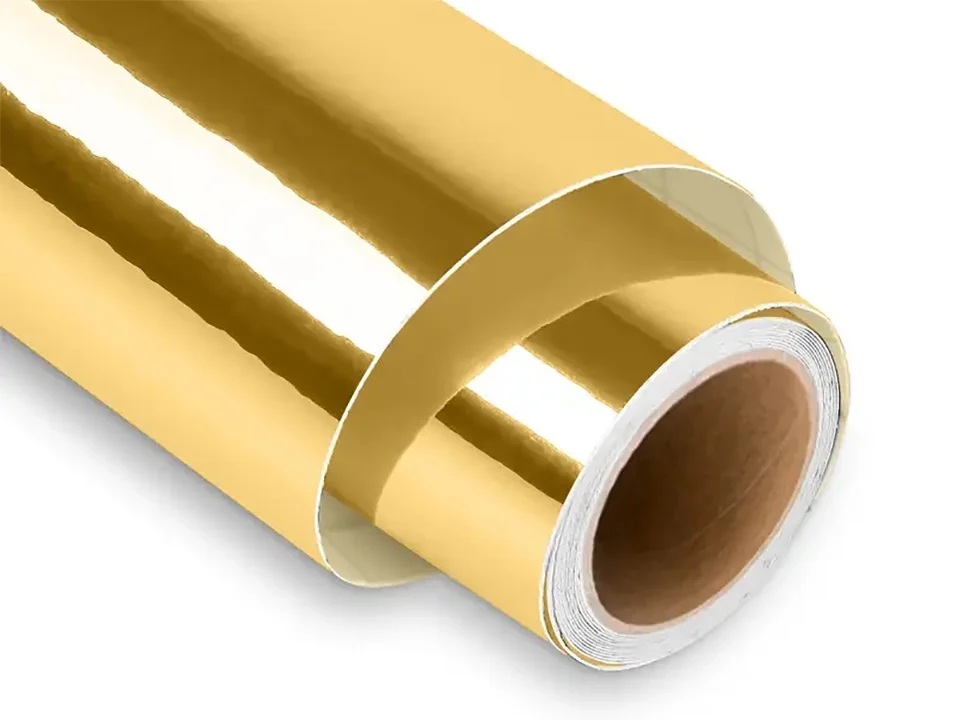 גליל ויניל מדבקה זהב מבריק להדפסה