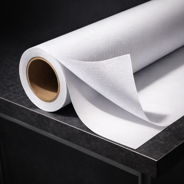 גליל בד דגל 120 גרם 127 ס"מ + ליינר אורך 50 מטר סולבנט