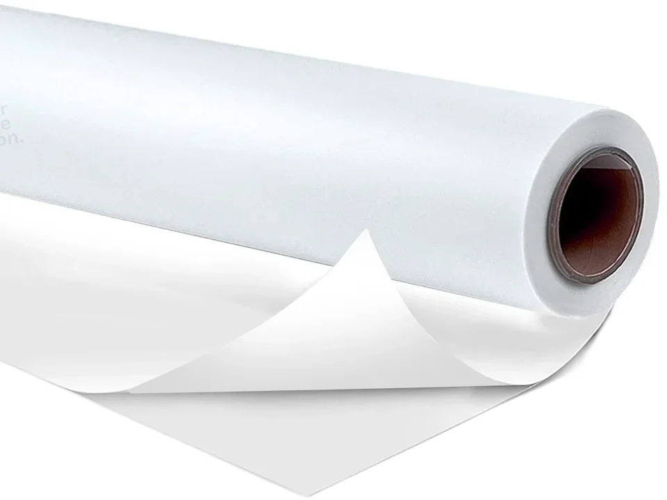 גליל ויניל מדבקה לבן מט פלקסטק גב אפור רוחב 127 ס"מ 50 מטר סולבנט 100 מיקרון PP-10-P-3