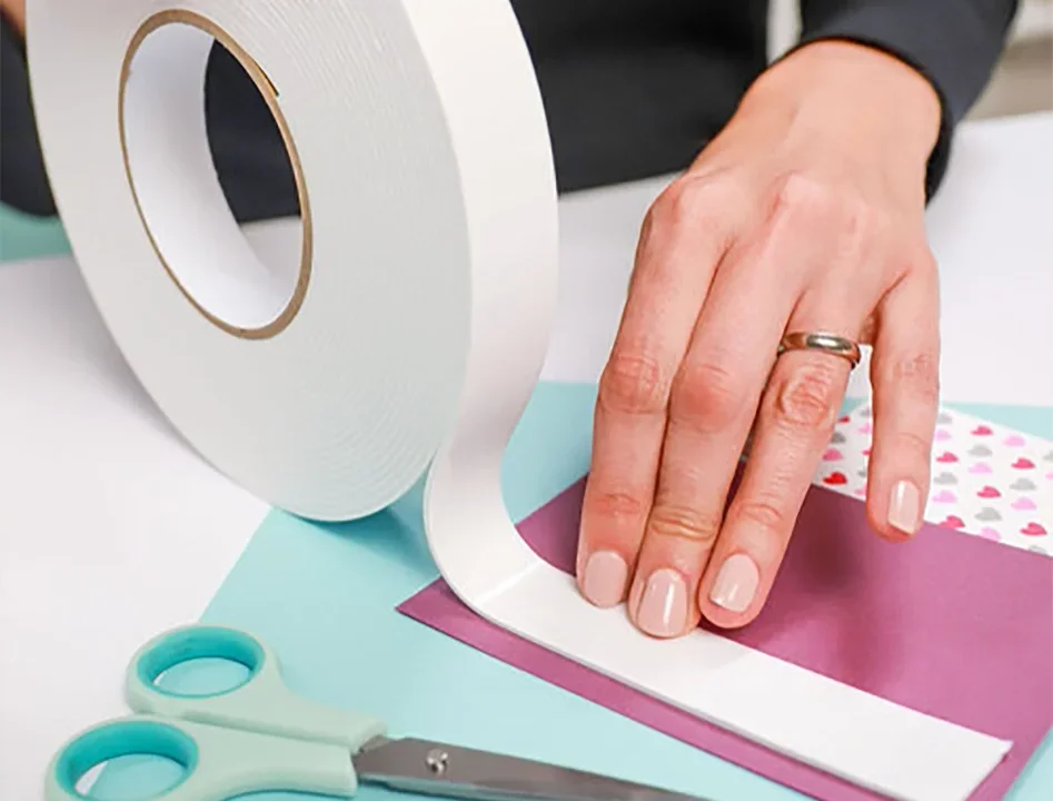 dble sided white eva foam