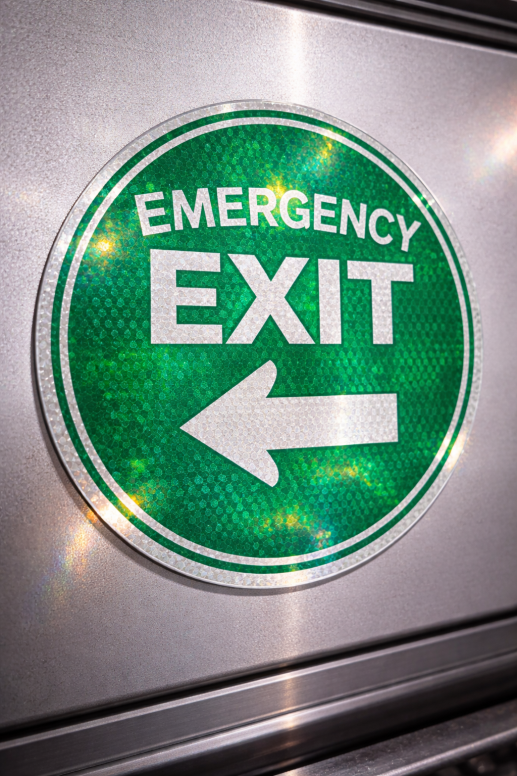 גליל אדום מחזיר אור רוחב 124 סמ אורך 45.7 מטר דגם REF-001