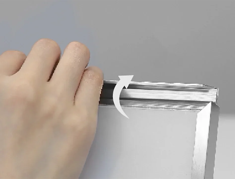 מסגרת סנייפ פריים אלומיניום A4 עובי 25 מ"מ + ידית (10 בקופסא)