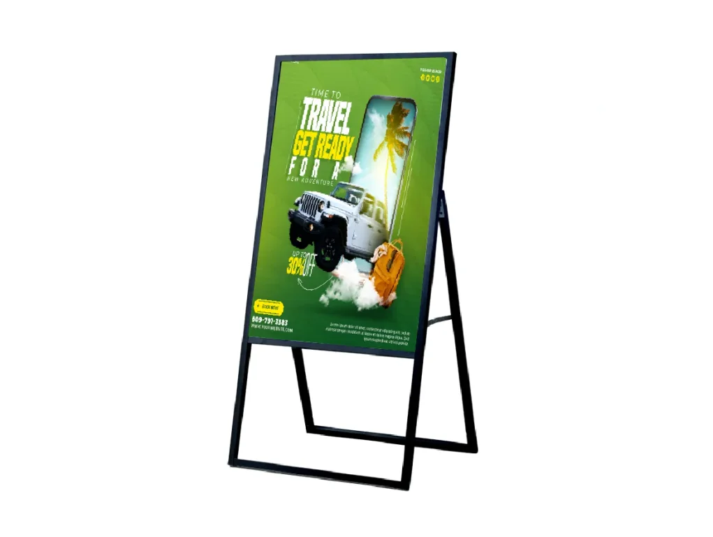 מתקן פוסטר חד צדדי מתקפל