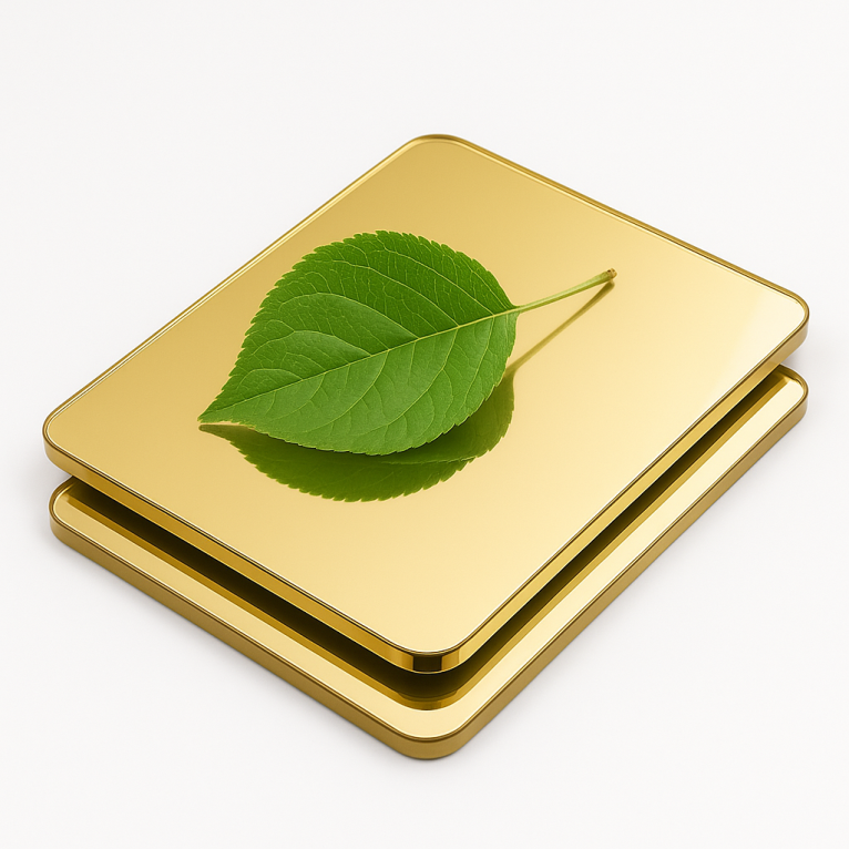 פרספקס זהב מראה