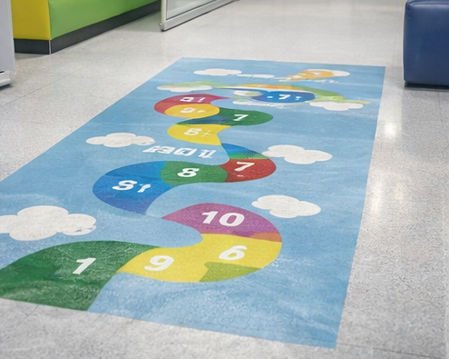 גליל ויניל מדבקה שקוף לרצפה + למינציה 107 ס"מ 30 מטר סולבנט 190 מיקרון